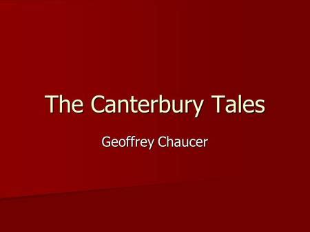 The general prologue of canterbury tales essay